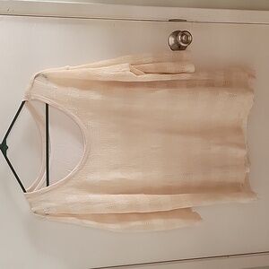 Cream Sheer Knit Top